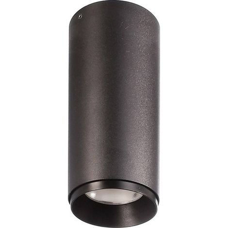 TrAdE Shop Traesio - Faretto Spot Soffitto Plafoniera Cilindro Led Cct 10w 2 In 1 3000k 4000k Moderna - Nero (1/2)