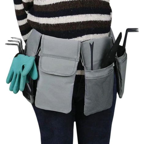 Ceinture porte-outils de jardin, ceinture de jardin pour le bricolage et le nettoyage, ceinture en toile (1/5)