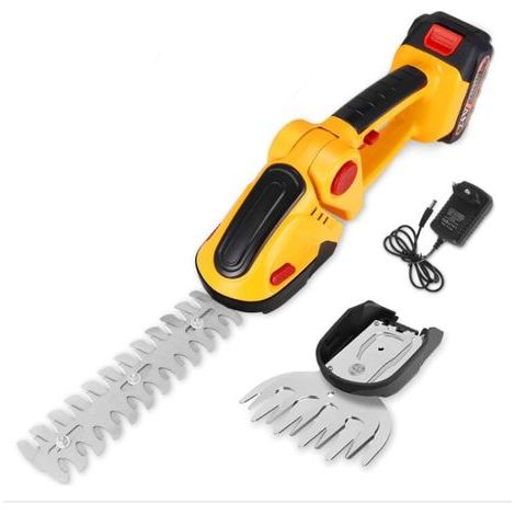 (Avec batterie)2 en 1 Taille Haie Electrique sans Fil, 24V Cisaille à Gazon sur Batterie Rechargeable avec 2 Lames et Chargeur, 1xBatterie , Coupe Hai (1/4)