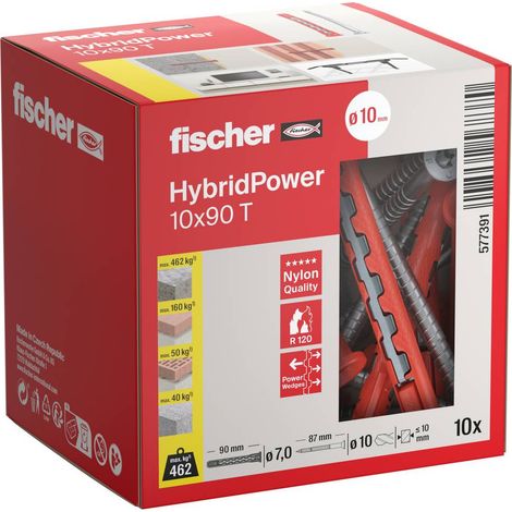 Fischer 577391 HybridPower Kit tasselli 90 mm 10 pz. (1/5)