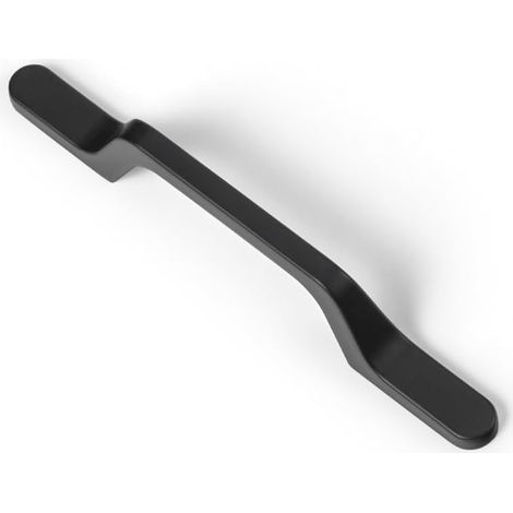 Set mit 2 mattschwarzen Küchenschubladengriffen (128 mm Lochabstand) – Moderne schwarze Schrankgriffe für Kommoden, Bars, Schränke, Kleiderschränke