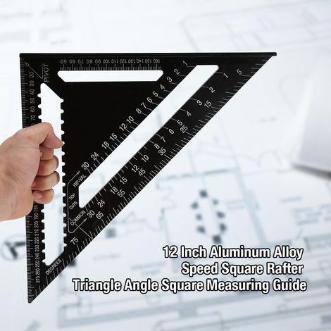 12-Zoll-Dreieckswinkel aus Aluminiumlegierung, Präzisionsmesswerkzeug für Ingenieure und Schreiner (1/5)