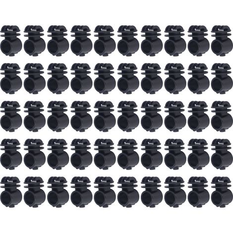 Vis isolantes noires, 50 pièces/ensemble 2.1CM, système de grille d'impulsion, accessoires pour tige de roulement de clôture électronique