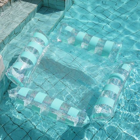 Matelas de piscine gonflable pour adulte, hamac aquatique, tube de natation, matelas à air pour sports aquatiques d'été, accessoire de baignade (1/5)