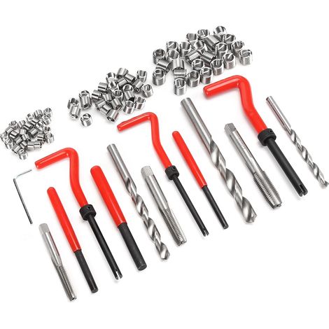 Kit de réparation de filetage 88 pièces, inserts M6 M8 M10, outil de montage de vis, équipement industriel, jeu de tarauds pour joints filetés. (1/5)