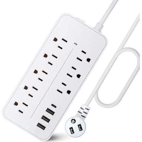 Multiprise USB avec Prise Universelle pour Bureau - Câble d'Extension Électrique (1/4)