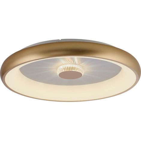 Deckenlampe Deckenleuchte Schlafzimmerlampe messing Dimmer Fernbedienung LED (1/5)