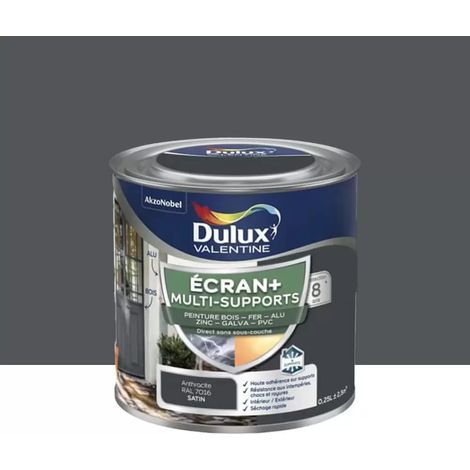Peinture DULUX VALENTINE Ecran+ Multi-supports Anthracite 0,25 L (1/4)