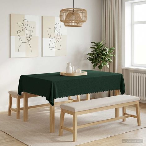 vidaXL Table Cloth Rectangular Dark Green 140 x 180 cm (1/5)