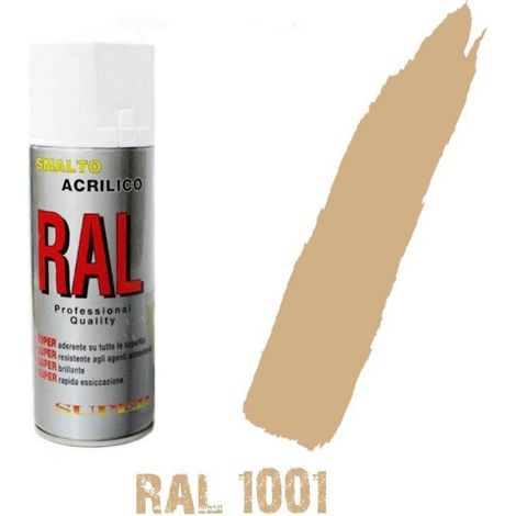 Bomboletta spray ral 1001 avorio beige scuro acrilico vernice brillante lucido