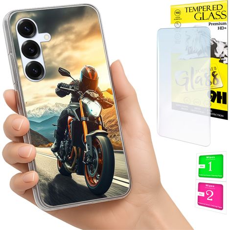 Custodia per Samsung Galaxy S25 FE, cover fotografica, cover posteriore + vetro 9H (1/5)
