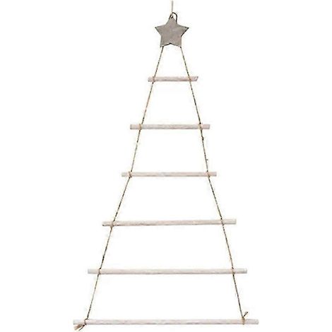 Décoration murale en bois blanc à faire soi-même pour le Nouvel An - Objet de décoration rustique pour les fêtes de fin d'année (1/5)