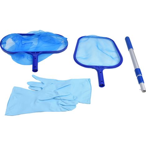 Épuisette de piscine - Élimination rapide et efficace, utilisation sûre et facile, kit complet d'outils pour épuisette profonde de piscine