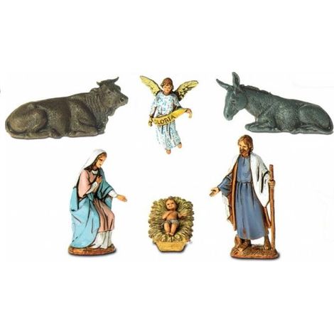 NATIVITA' PER PRESEPE PZ 6 COSTUMI STORICI IN PLASTICA 6,5CM