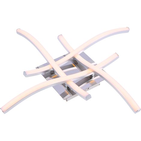 Plafonnier 4 Branches L-ED Blanc Chaud 24W Moderne Cuisine Salon Chambre Suspension (1/2)