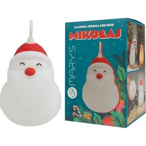 L谩mpara de noche LED RGB de Pap谩 Noel