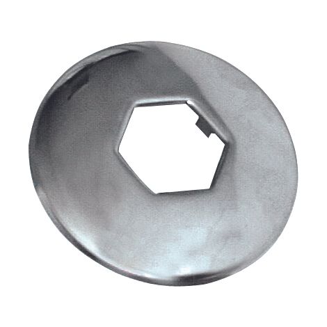 ROSONE ESAGONALE ACCIAIO INOX  Ø foro 1/2. 10.00 pz