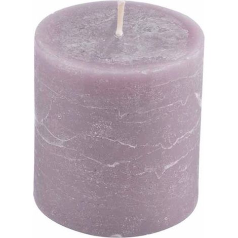 Bougie Déco Pilier "Rustique" 7cm Taupe (1/2)