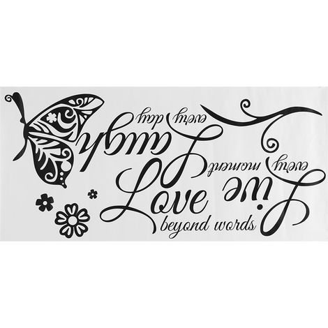 Peinture décorative papillon créative en PVC « Live Love » pour la chambre et le salon (1/5)