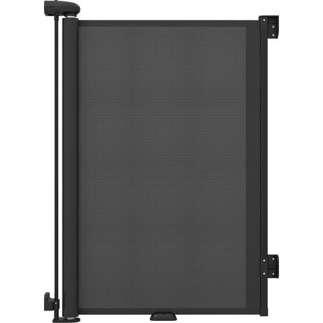 COSTWAY Barrière de Sécurité Enfant Bebe Rétractable Extensible, Noir,S