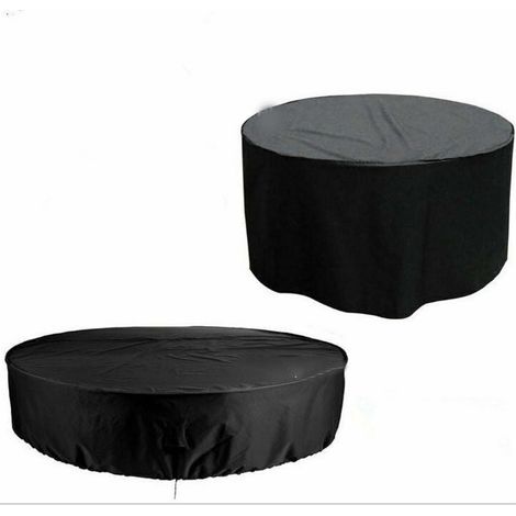 Housse de table de jardin ronde 120 cm – Tissu Oxford 210D imperméable – Résistante aux UV et à la déchirure – Cordon de serrage élastique (1/5)