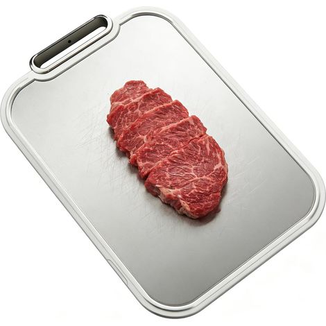 Planche à découper en titane pour cuisine Double face antidérapante Planche de Cuisine pour Viande Steak Charcuterie Fruit Légume Tapis antidérapant gadget steaks s fruits légumes charcuterie (1/5)
