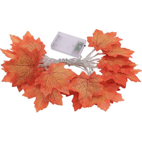 Lichterkette „Herbst“ mit 10 LEDs, 1,5 m lang, für Tischdekoration, Halloween, Hochzeiten, Erntedankfeste, drinnen und draußen