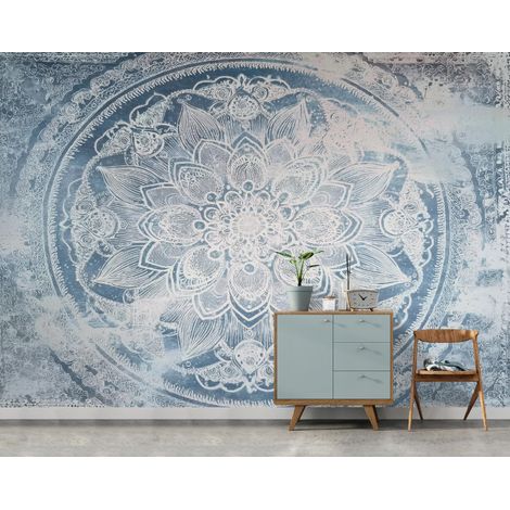 Fototapete Mandala Abstrakt, für Wohnzimmer und Schlafzimmer, 150 x 105 cm – Komplettset inkl. Kleister & Anleitung (1/5)