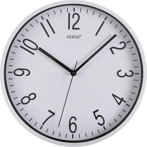 Raven Horloge Murale pour la Cuisine, Le Salon, la Salle à Manger ou la Chambre. Pendule Murale, pour Cuisine, Salon ou Salle à Manger, 30 x 4,3 x 30 cm, Polypropylène, Blanc et Noir (1/5)