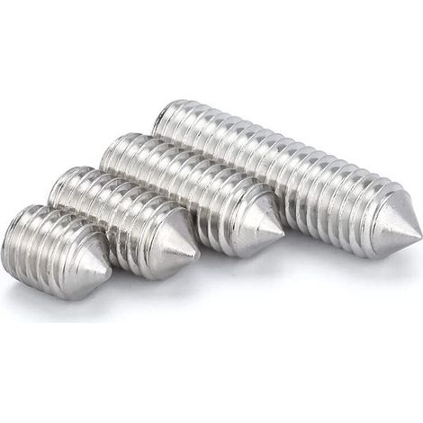 Vis Sans Tête Coniques M6 Vis Sans Tête Hexagonales en Acier Inoxydable Fixations Allen Vis Pointeau M6×20mm,20 pcs (1/3)
