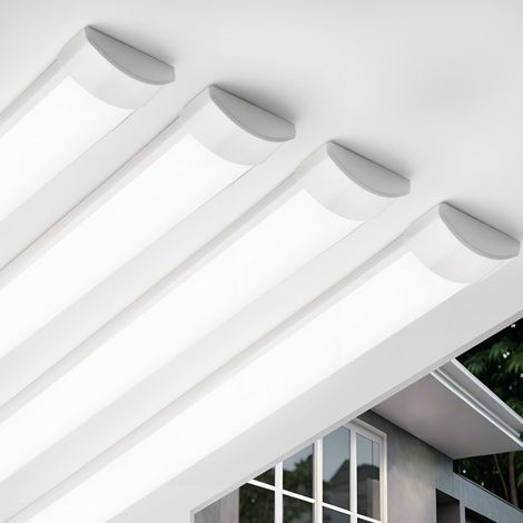 Lot de 4 Réglette LED 120cm 6500K, Ultra Fin Tube (1/5)