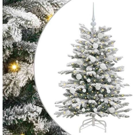 Sapin de Noël artificiel, à branches mobiles, blanc, 120 cm (1/5)