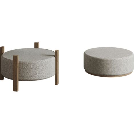 Sitzsack aus Holz "Clone" - 47 x 48 x 45 cm - Beige