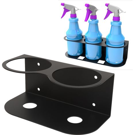 Porte-Étiquette Mural Ultra Résistant pour Sprayer Bottle Holder en Acier Carbone - 2 Emplacements (1/5)
