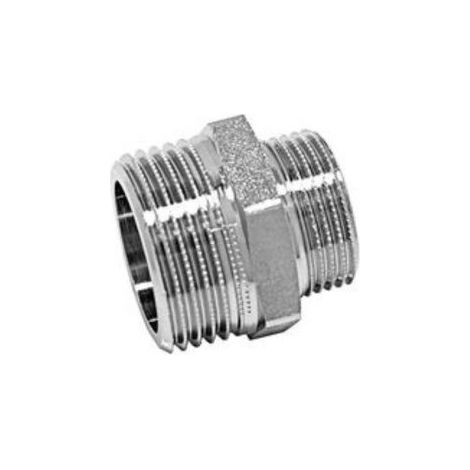 NIPLES NIPPLO IN OTTONE CROMATO RIDOTTO 1/2X3/8 IDRAULICA