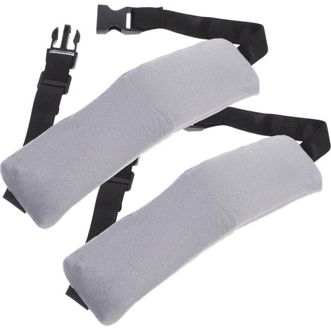 2pièces Oreiller de Voyage pour Avion et Voiture Soutien Cervical pour Dormir Mentonnière de Voyage avec Sangle de Tête Réglable (1/5)