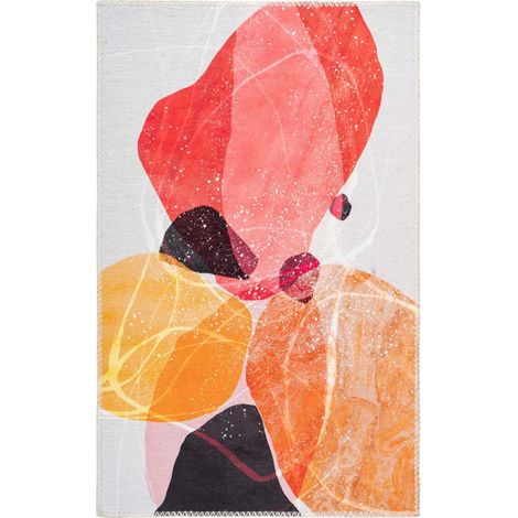 Tapis Tissé à Poils Plats "Picassa" Multicolore 80 x 150 cm (1/4)