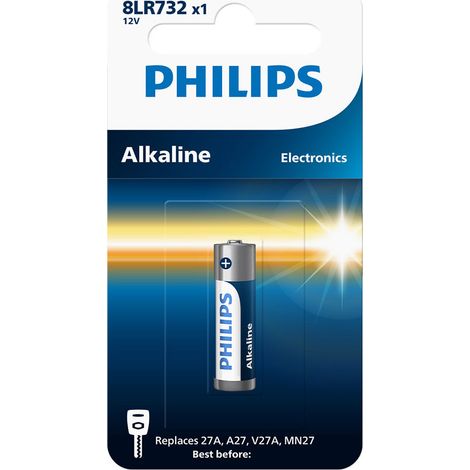 Pila alcalina 27a, 12v, 8lr732, blíster