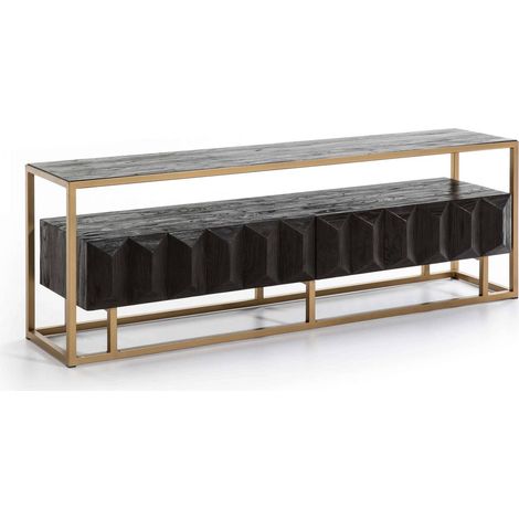 Meuble tv alquite - Or, marron (1/5)