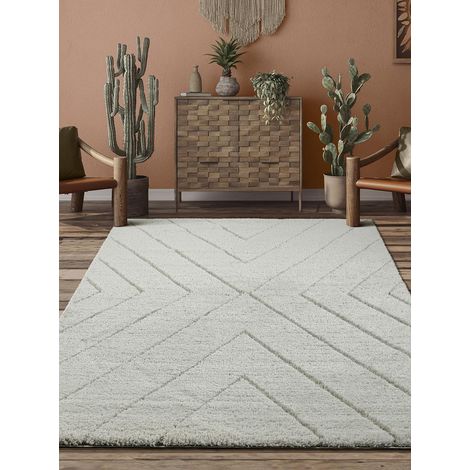 the carpet Bahar Shaggy Hochflor (30 mm) Langflor Wohnzimmer Teppich, Creme, 200 x 290 cm (1/5)