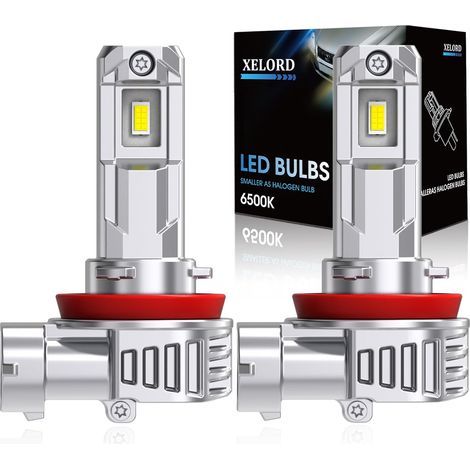 H11 LED Bulbs 55W 14000LM Cool White 6500K, Pack of 2 (1/5)