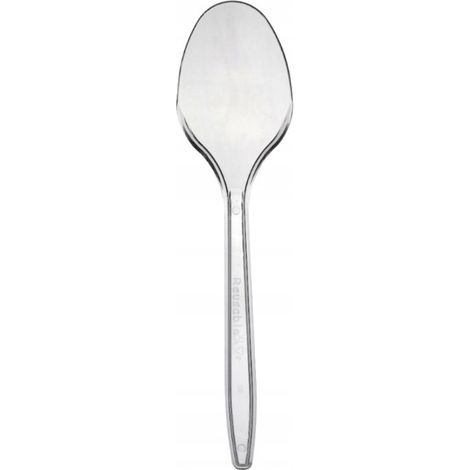 Cucharas transparentes reutilizables LUX, 100 unidades (1/2)
