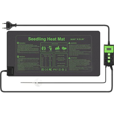 TolleTour Heizmatte für Pflanzen 55×27 cm 27W mit Thermostat, 5–45 °C, Timer, IP67 (1/5)