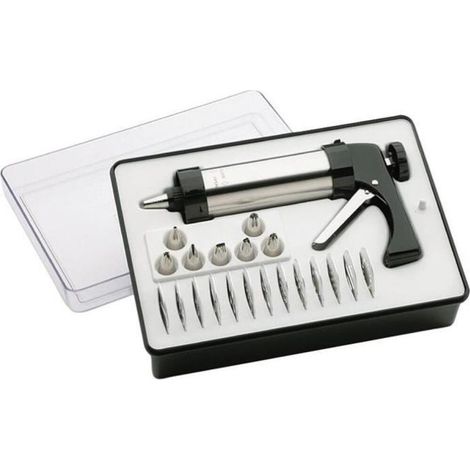Pistolet pour pâtisserie - LACOR - 22 pièces - Inox durable - 7 douilles - 13 disques