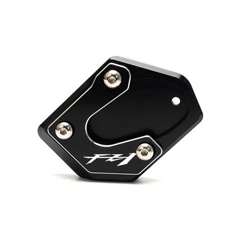 (Noir - FZ1) Compatible avec Yamaha FZ1 FZ 1 2006-2015 FZ6 FZ6R FZ6-S2 2004-2009. Accessoires moto : béquille latérale en aluminium, extension de béquille Maxpower. (1/4)