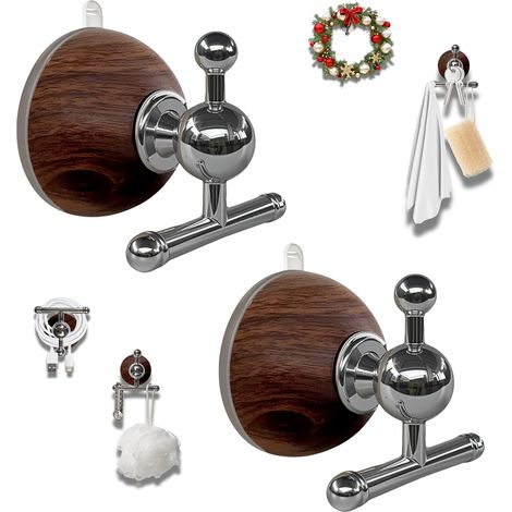 Crochets à ventouses en forme de T pour douche - Support de couronne à ventouses pour porte d'entrée, crochets réutilisables et multifonctionnels pour salle de bain, fenêtre, porte, verre, cuisine (no (1/5)