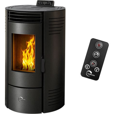Poêle à granulés étanche Azora 11,6 kW Noir Sannover