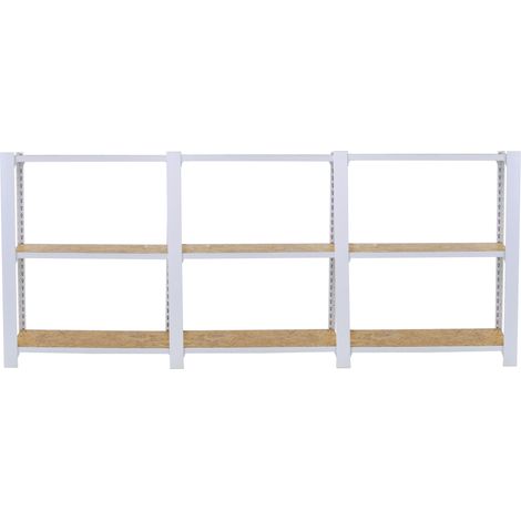 officlick Étagère moderne blanche 1000 x 2400 x 300 mm (1/5)