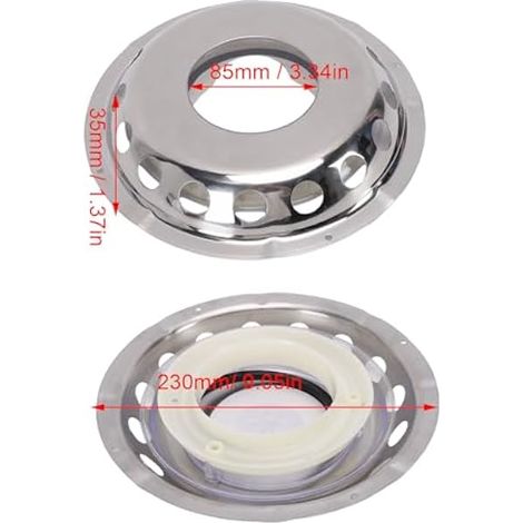 aqxreight Aérateur de Pont de Bateau évent de Pont de Bateau, Couvercle D'aération de, évent en Forme de Champignon en Acier Inoxydable Poli avec écran intégré, Panneau Transparent (1/5)