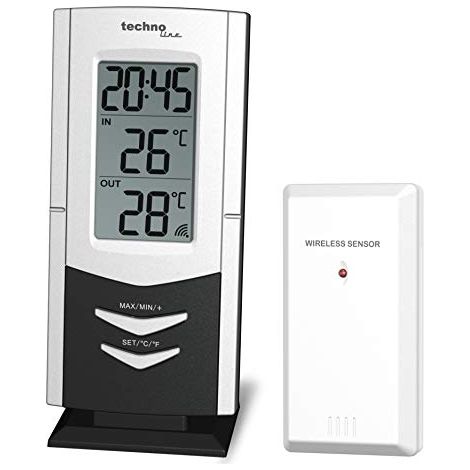 techno line WS 9170 Stazione Meteo, Argento/Nero